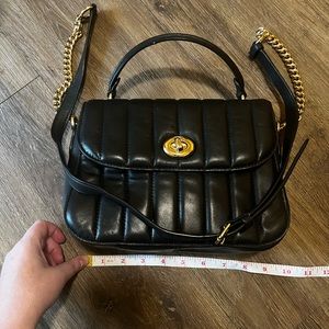 Coach quilted crossbody in black